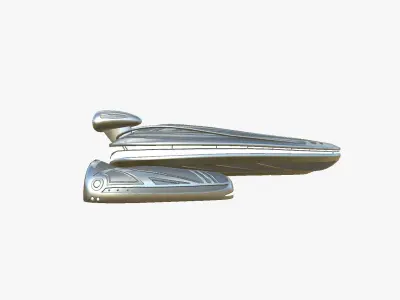 Alien Spaceship UFO H02 Aluminum - Sci Fi Spacecraft Design Low-poly 3D model