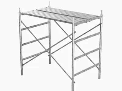 Metal Scaffolding Construction 01 Low-poly 3D model