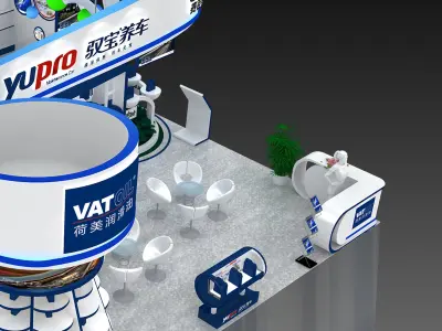 Auto Hall Stand Exhibition Modern 3D model