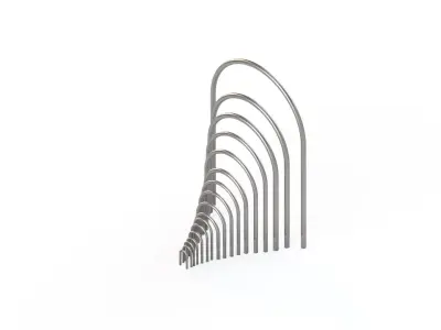 STEEL U PIPE CONNECTIONS-DIN3570 3D model