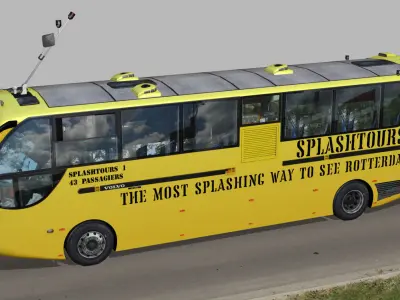Amphibian Splashtours Bus Low-poly 3D model