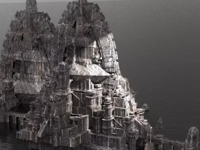 Wizards Dark Fortress 1 Kit bash  3D model