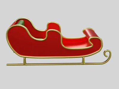 Santa Claus Sleigh 3D model shop