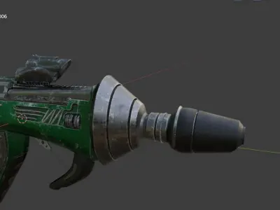 Sci fi laser Gun Free low-poly 3D model