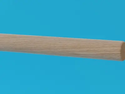Halberd axe Low-poly 3D model