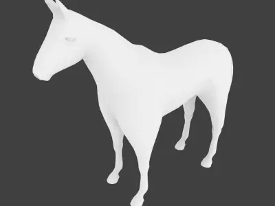 Lowpoly Horse Low-poly 3D model purchase