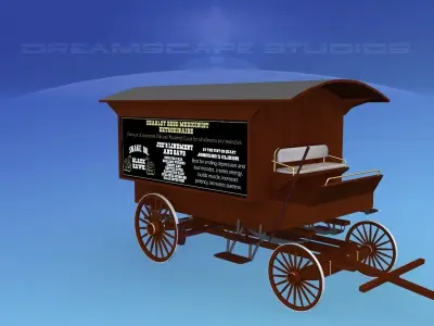Medicine Wagon 1880s 3D model