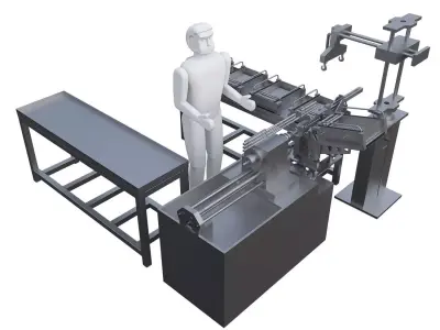 Automatic feeding processing system 3D model