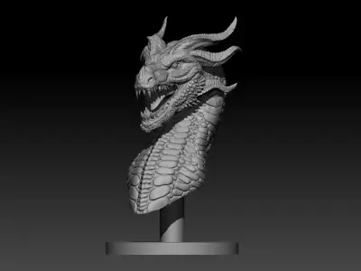 dragon head 3d print model 3D print model