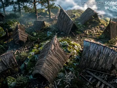 Nordic Village Asset Pack Low-poly 3D model