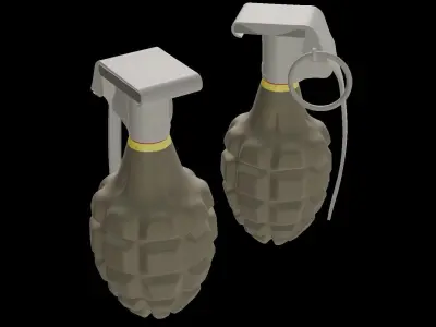 Mk2 Grenade  Low-poly 3D model