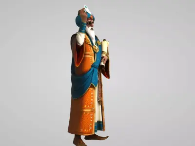 MEDIEVAL SCIENTIST 3D MODEL Low-poly 3D model