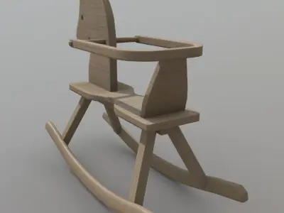 Rocking Horse Low-poly 3D model