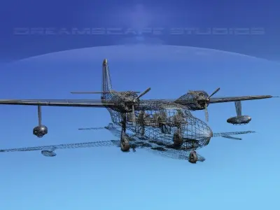 Grumman G-73 Mallard V07 3D model