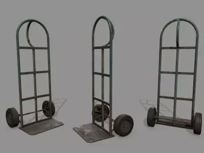 Trolley hand truck Low-poly 3D model get