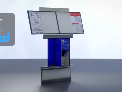 Japanese Railway Ticket Machine 3D model
