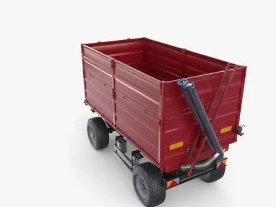 Agro trailer V3 Low-poly 3D model