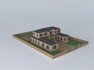 Antique Brick Mansion Free 3D model
