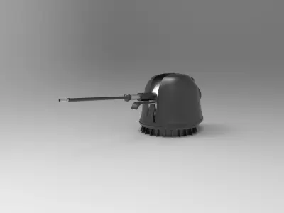 OTO Melara Naval gun 76mm 3D print model