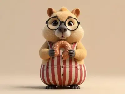 Cute Squirrel Character 3D model