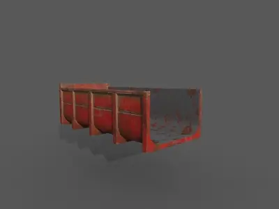 truck wagon Low-poly 3D model
