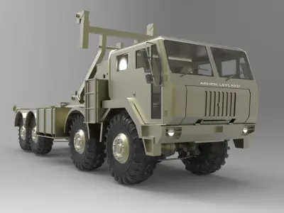 Military truck Low-poly 3D model