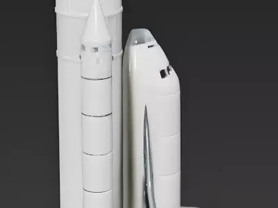 Realistic Space Shuttle 3D Model Low-poly 3D model