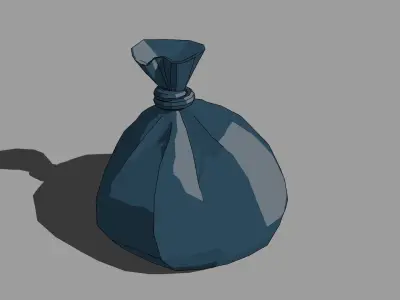 garbage bag Free low-poly 3D model