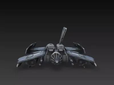 Sci-Fi Military Dropship Spacecraft 3D Print STL 3D print model