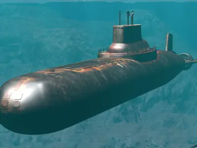 Models submarine Russian class typhoon Free 3D model