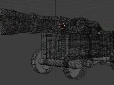 Ship cannon 3D model