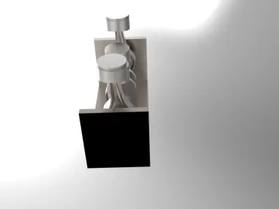 Piston - connecting rod - cranksaft Free 3D model