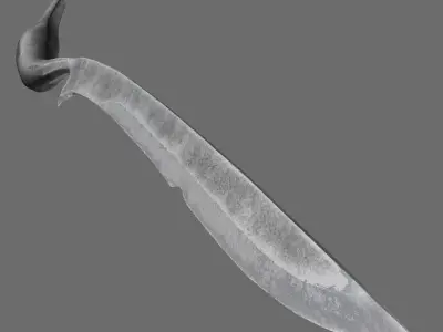 Indo persian horn knife 3D model