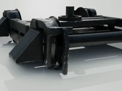 Train axis 3D model Low-poly  Low-poly 3D model