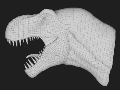 dinosaur Low-poly 3D model 13