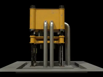 metal forging machine 3D model