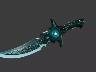 Futuristic Arcane Energy Dagger 3D model