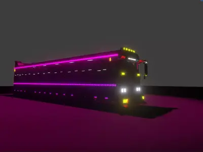Lanka Ashok Leyland Bus - Viking  Low-poly 3D model