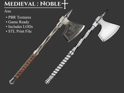 Medieval Collection Noble Weapons Set 3D Model Pack