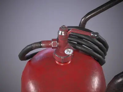 fire extinguisher Low-poly 3D model 11