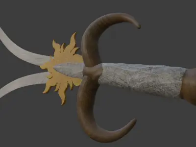 Orks Sword Low-poly 3D model