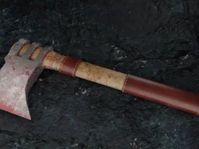Battle Axe  Low-poly 3D model buy