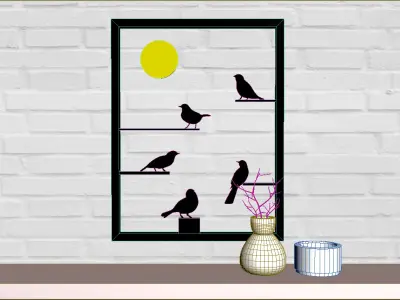 Bird Decoration Model Free 3D model