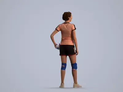 00522Eva005 - Adult Caucasian woman exercising in athletic wear 3D model