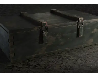 Military box Low-poly 3D model 10