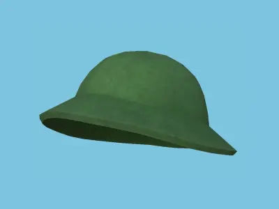 Green Star Soldier Helmet - Character Fashion Design Low-poly 3D model