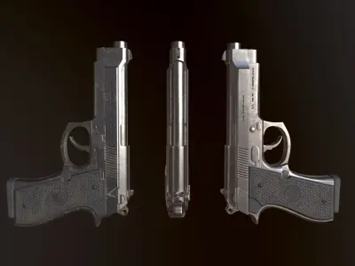 Beretta M9 Low-poly 3D model purchase