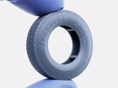 16x7 Firestone Dirt Track Tire 890-16 3D print model