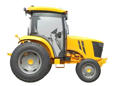 Compact Utility Tractor Low-poly 3D model