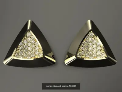woman diamond  4 part set T00006 3D Model Pack